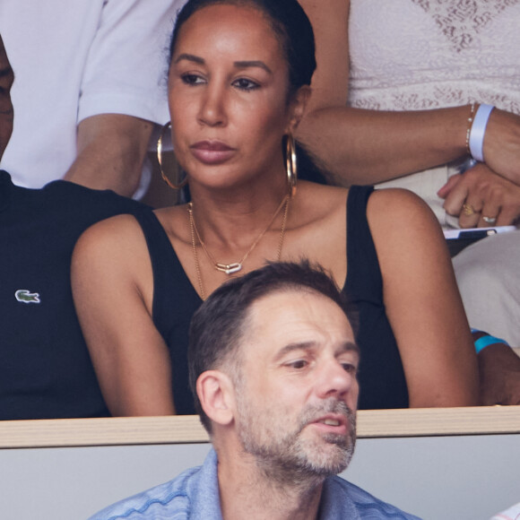 Mike Tyson avec sa femme Lakiha Spicer - Célébrités en tribunes des Internationaux de France de tennis de Roland Garros 2023 à Paris le 11 juin 2023. © Jacovides-Moreau/Bestimage 