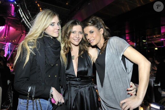 Chiara Ferragni, Valentina Micchetti et Elisabetta Canalis lors de la soirée Roberto Cavalli à Milan à l'occasion de la Fashion Week le 28 février 2010