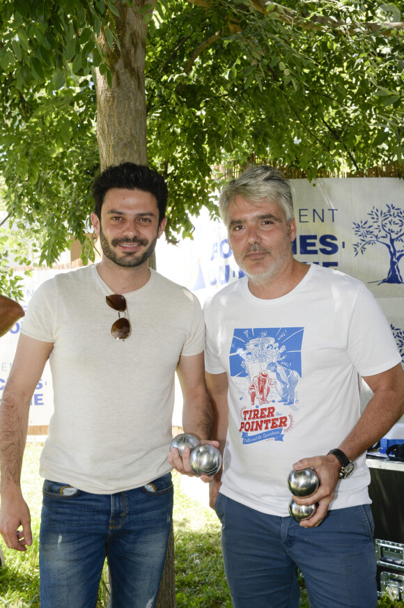 Grégory Bakian, et Nicolas Pagnol (petit fils de Marcel Pagnol) - Trophée des Etoiles du 56ème mondial "La marseillaise à Pétanque" à Marseille le 1er juillet 2017. © Patrick Carpentier/Bestimage