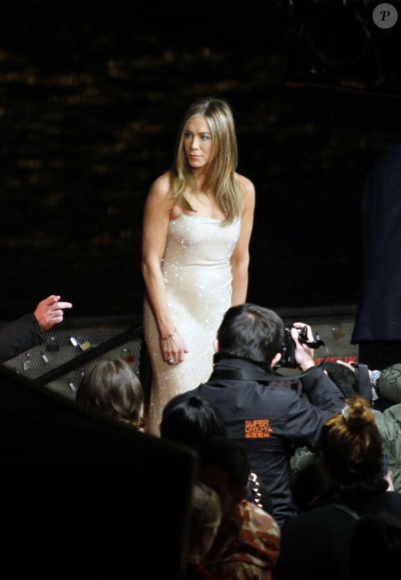 Jennifer Aniston à la première de Murder Mystery II Passerelle Debilly à Paris le 16 mars 2023. © Denis Guignebourg / Bestimage 