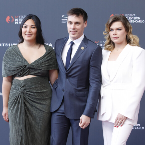 Louis Ducruet, sa femme Marie et Camille Gottlieb - Cérémonie d'ouverture du 62e Festival de Télévision de Monte-Carlo, à Monaco, le 16 juin 2023. © Denis Guignebourg/BestImage