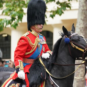 Le roi Charles III - La famille royale d'Angleterre lors du défilé "Trooping the Colour" à Londres. Le 17 juin 2023 