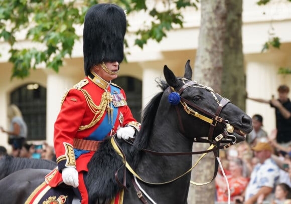 Le roi Charles III - La famille royale d'Angleterre lors du défilé "Trooping the Colour" à Londres. Le 17 juin 2023 