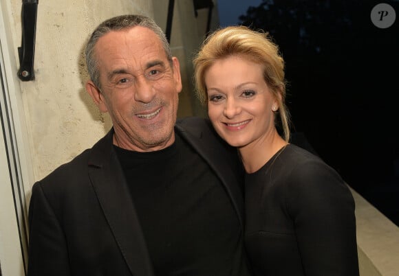 Exclusif - Thierry Ardisson, et sa femme Audrey Crespo-Mara - Anniversaire de Jacques Sanchez au restaurant Nolita à Paris le 29 mai 2016. © Veeren/Bestimage