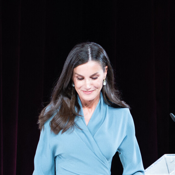 La reine Letizia d'Espagne lors de la cérémonie de clôture de la 15ème édition de "Euros from your Paycheck" à Madrid. Le 7 juin 2023 © Alterphotos / Panoramic / Bestimage 