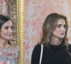 Elles avaient des styles contraires pour leur visite. 
La reine Letizia d'Espagne et la reine Rania de Jordanie - Le couple royal de Jordanie reçu par le couple royal d'Espagne au palais royal de Madrid. Le 19 juin 2023 