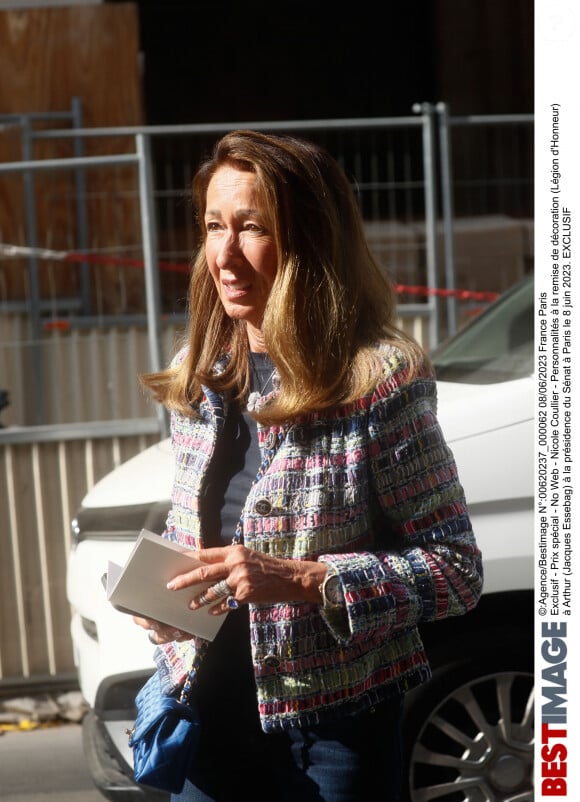 Exclusif - Nicole Coullier - Personnalités à la remise de décoration (Légion d'Honneur) à Arthur (Jacques Essebag) à la présidence du Sénat à Paris le 8 juin 2023.