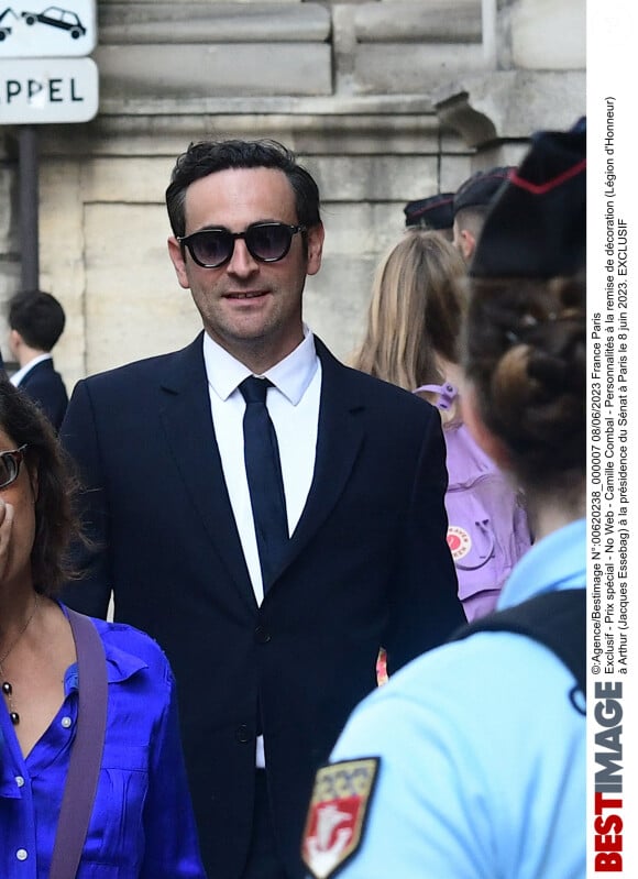 Exclusif - Camille Combal - Personnalités à la remise de décoration (Légion d'Honneur) à Arthur (Jacques Essebag) à la présidence du Sénat à Paris le 8 juin 2023.