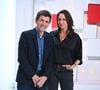 Depuis l'annonce du départ de Julia Vignali de Télématin, il n'avait pas réagi.
Exclusif - Thomas Sotto et Julia Vignali - Enregistrement de l'émission "Vivement Dimanche", présentée par M.Drucker sur France 2 © Guillaume Gaffiot / Bestimage