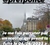 Sur Instagram, Amaury Imbert vient de raconter son histoire. "Je me fais percuter par un scooter qui prend la fuite le 6 juin 2023", raconte-t-il