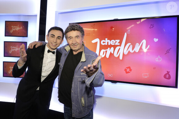Jordan de Luxe et Pascal Danel lors de l'enregistrement de l'émission "Chez Jordan". Le 3 mai 2023 © Cédric Perrin / Bestimage 