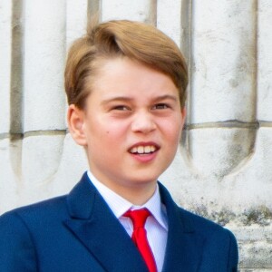 Le prince George de Galles - La famille royale d'Angleterre sur le balcon du palais de Buckingham lors du défilé "Trooping the Colour" à Londres. Le 17 juin 2023