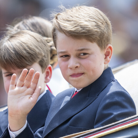 Le prince George de Galles - La famille royale d'Angleterre lors du défilé "Trooping the Colour" à Londres. Le 17 juin 2023