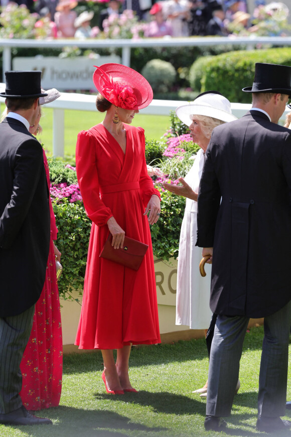 Le prince William, prince de Galles, et Catherine (Kate) Middleton, princesse de Galles - La famille royale britannique au meeting hippique Royal Ascot à Ascot, le 23 juin 2023. 