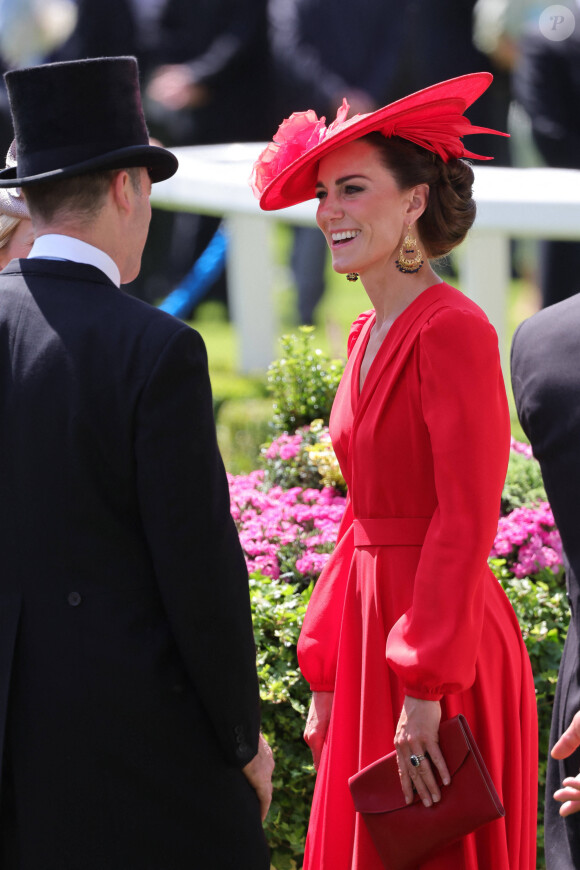 Le prince William, prince de Galles, et Catherine (Kate) Middleton, princesse de Galles - La famille royale britannique au meeting hippique Royal Ascot à Ascot, le 23 juin 2023. 