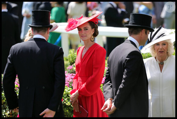 Le prince William, prince de Galles, et Catherine (Kate) Middleton, princesse de Galles - La famille royale britannique au meeting hippique Royal Ascot à Ascot, le 23 juin 2023. 