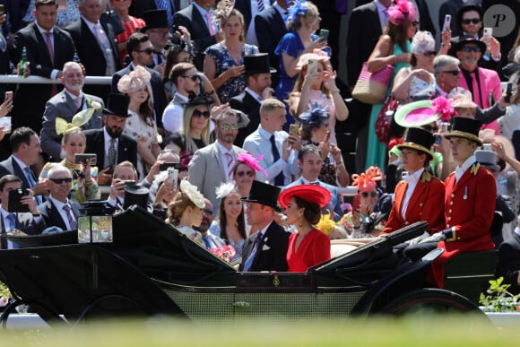 Le prince William, prince de Galles, et Catherine (Kate) Middleton, princesse de Galles - La famille royale britannique au meeting hippique Royal Ascot à Ascot, le 23 juin 2023. 