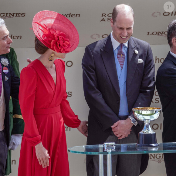 Kate Middleton et le prince William lors de la quatrième journée du Royal Ascot dans le Berkshire, le 23 juin 2023.