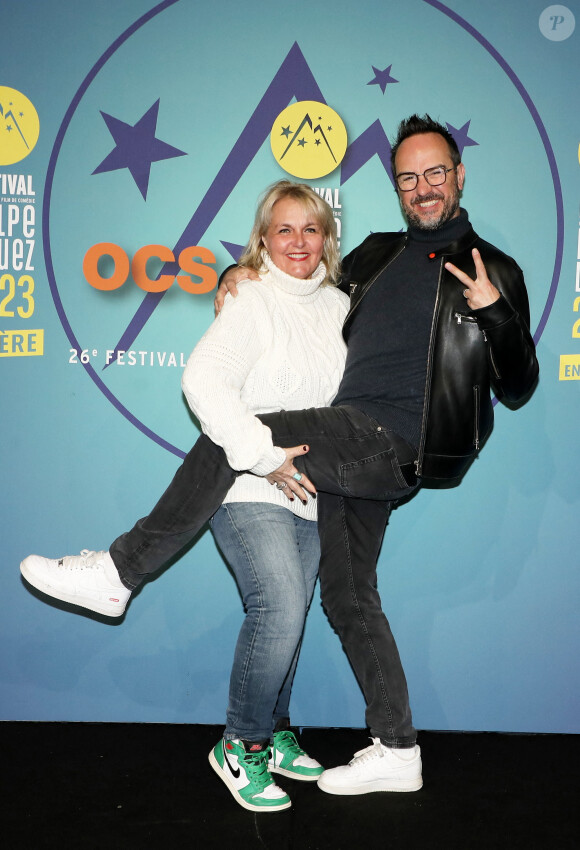 Valérie Damidot, Jarry - Photocall de la cérémonie de clôture du 26ème Festival de l'Alpe d'Huez le 21 janvier 2023. © Dominique Jacovides/Bestimage