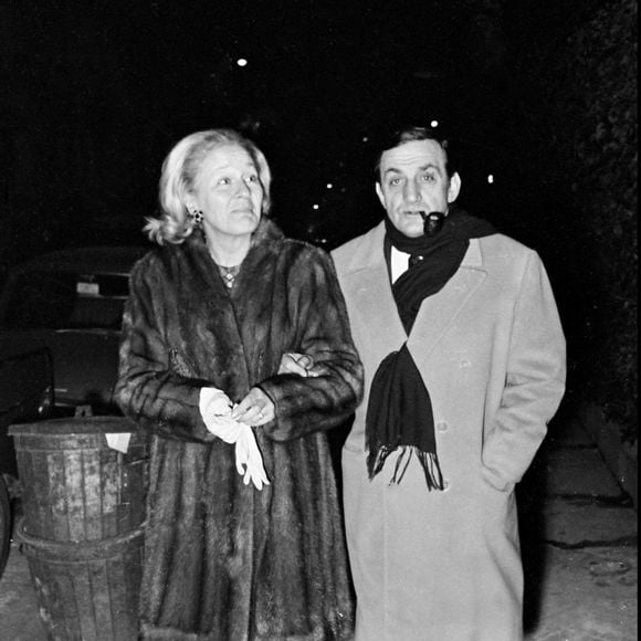 Archives - Lino Ventura et sa femme Odette à Paris.