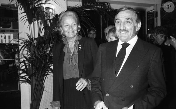 Archive - Odette et Lino Ventura à la première d'Annie Girardot en 1983.
