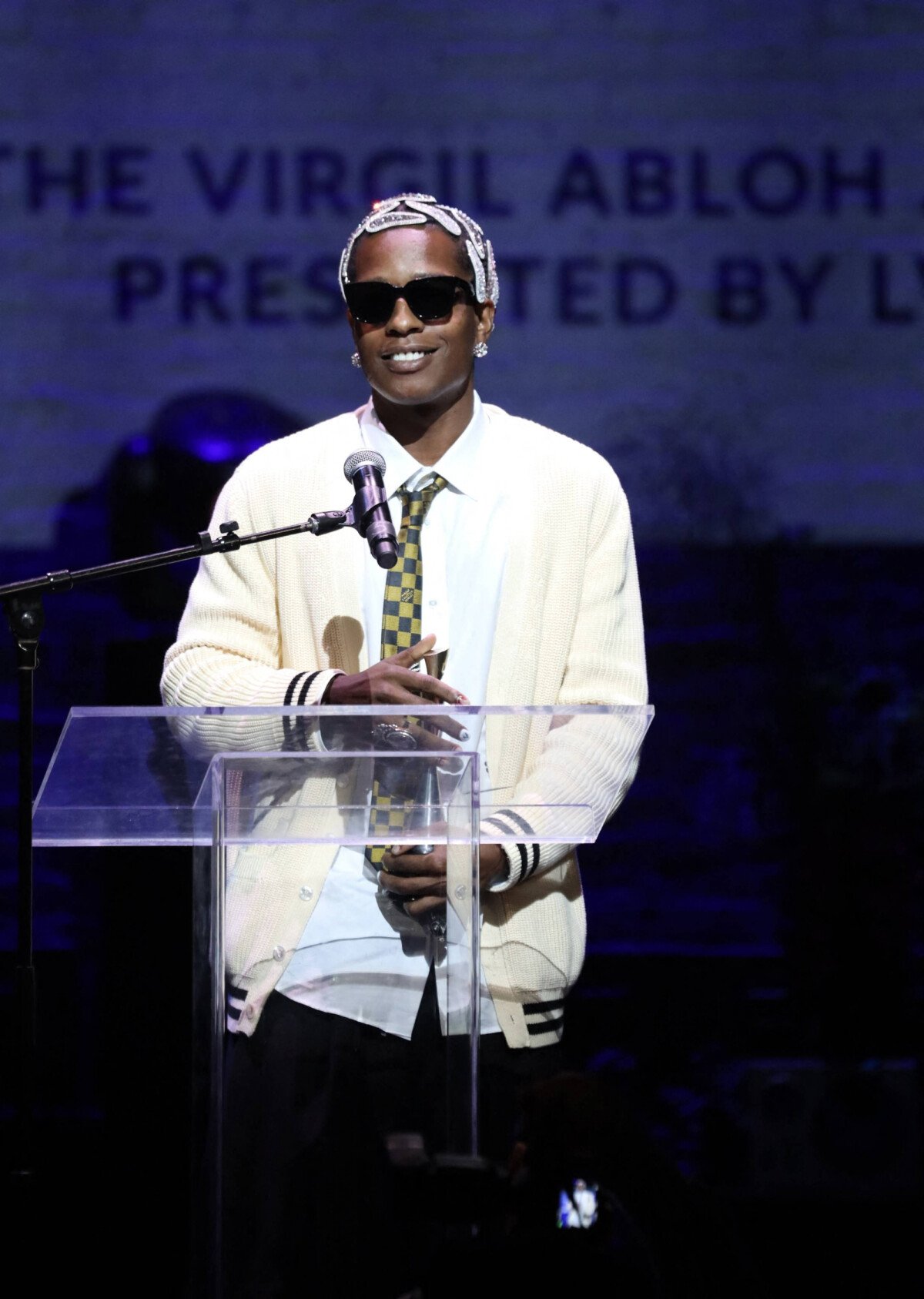 Photo : NYFW: ASAP Rocky At HFR 16th Annual Fashion Show & Style Awards.  NEW NYFW: ASAP Rocky At HFR 16th Annual Fashion Show & Style Awards.  September 05, 2023, Harlem, New