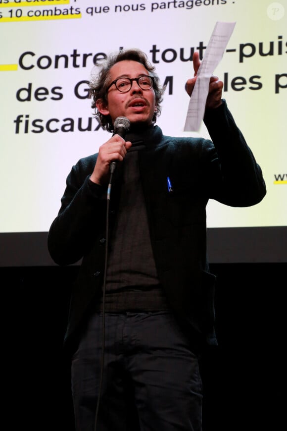 Thomas Porcher (Co-fondateur du mouvement) - Rassemblement du mouvement politique "Place Publique" à l'Elysée Montmartre à Paris. Le 29 janvier 2019 © Céline Bonnarde / Bestimage