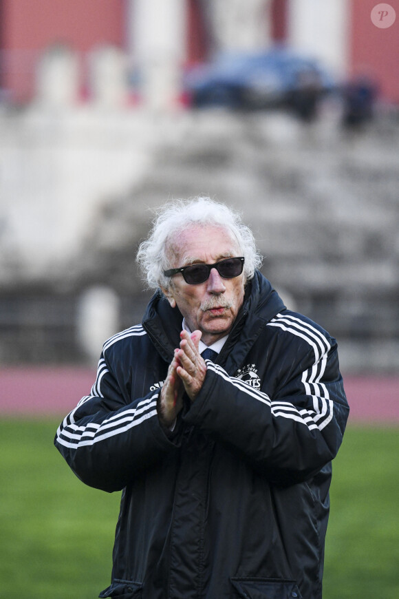 Exclusif - Jacques Vendroux - Match de football entre le Variétés Club de France et l'équipe Fratelli Tutti composée de prêtres et séminaristes vivant à Rome au stade Foro Italico le 22 mars 2023. © Pierre Perusseau / Bestimage