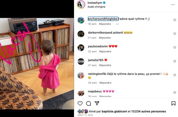 Rare vidéo de Tahoma, fils de Shy'm relayée sur son compte Instagram.