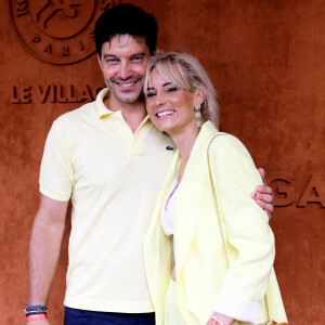 Elodie Gossuin et son mari Bertrand Lacherie au village lors des Internationaux de France de Tennis de Roland Garros 2022 à Paris, France, le 5 juin 2022. © Dominique Jacovides/Bestimage