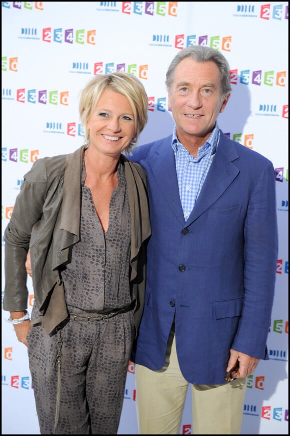 Sophie Davant et William Leymergie à la conférence de rentrée du groupe France Télévisions.