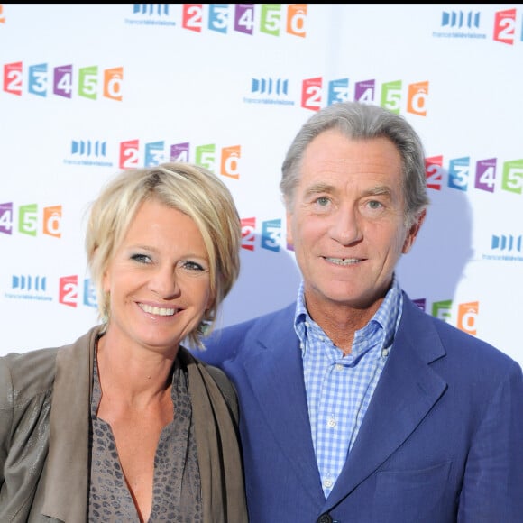 Sophie Davant et William Leymergie à la conférence de rentrée du groupe France Télévisions.