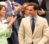 Il faut dire que le champion suisse est très ami avec sa mère. 
Catherine (Kate) Middleton, princesse de Galles et Roger Federer dans les tribunes lors du tournoi de Wimbledon 2023 au All England Lawn Tennis and Croquet Club de Londres, Royaume Uni, le 4 juillet 2023. 