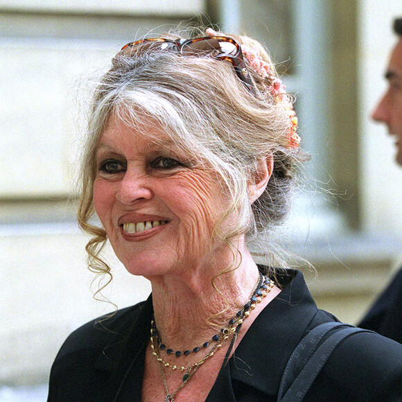 L'actrice de 88 ans souffrait de difficultés respiratoires.
Exclusif - Brigitte Bardot à Matignon.