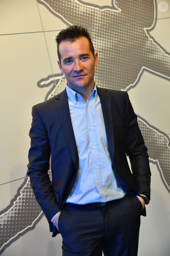 Thomas Voeckler, l'ancien champion cycliste, durant la conférence de presse pour annoncer le départ depuis Nice du Tour de France 2020 au Musée du Sport le 12 mars 2018. © Bruno Bebert/Bestimage