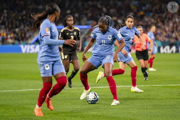 Kadidiatou Diani - L'équipe de France lors de la Coupe du monde féminine 2023 contre la Jamaïque à Sydney, en Australie.