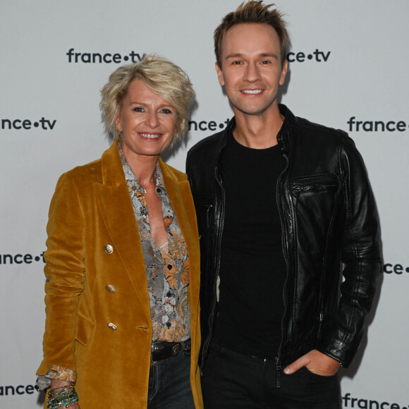 Sophie Davant et Cyril Féraud - Conférence de presse du Telethon 2022 à Paris le 21 octobre 2022. © Coadic Guirec / Bestimage