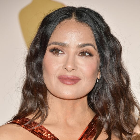 Salma Hayek au photocall de la 95ème édition de la cérémonie des Oscars à Los Angeles, le 12 mars 2023.