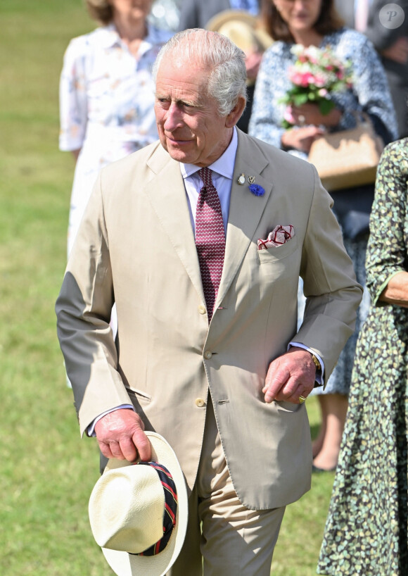 Le roi Charles III d'Angleterre et Camilla Parker Bowles, reine consort d'Angleterre, au Sandringham Flower Show à Sandringham House (Norfolk), le 26 juillet 2023.