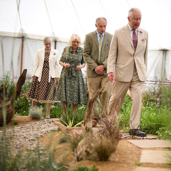 En effet, alors qu'ils se promenaient, ils sont tombés sur une galette spéciale...
Le roi Charles III d'Angleterre et Camilla Parker Bowles, reine consort d'Angleterre, au Sandringham Flower Show à Sandringham House (Norfolk), le 26 juillet 2023. 