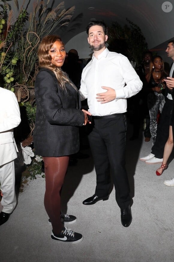 Serena Williams et son mari Alexis Ohanian - People à l'arrivée de l'afterparty de Rihanna en marge de la soirée du Met Gala (Met Ball) 2021 à New York le 13 septembre 2021.