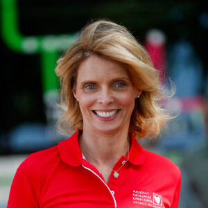 Exclusif - Sylvie Tellier - Pétanque du coeur dans le cadre le la 20ème édition de "l'étape du coeur" de l'association "Mécénat Chirurgie Cardiaque" (MCC) lors du tour de France 2023 au Fan Club de Bordeaux, France, le 06 juillet 2023. © Christophe Clovis / Bestimage