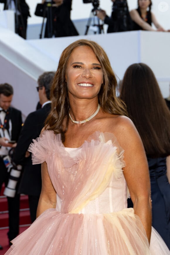 Nathalie Marquay Pernaut (Robe Christophe Guillarmé) - Montée des marches du film " The Old Oak " lors du 76ème Festival International du Film de Cannes, au Palais des Festivals à Cannes. Le 26 mai 2023 © Jacovides-Moreau / Bestimage