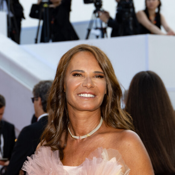 Nathalie Marquay Pernaut (Robe Christophe Guillarmé) - Montée des marches du film " The Old Oak " lors du 76ème Festival International du Film de Cannes, au Palais des Festivals à Cannes. Le 26 mai 2023 © Jacovides-Moreau / Bestimage