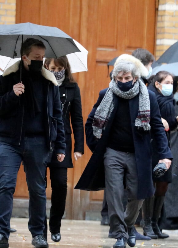 Exclusif - Guest - Obsèques de Caroline Cellier en la paroisse Saint-Honoré d'Eylau à Paris. Le 21 décembre 2020. Son cercueil a ensuite rejoint le cimetière du Montparnasse ou est enterré son mari Jean Poiret.