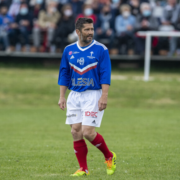 Bixente Lizarazu lors du match d'inauguration du stade Charles de Gaulle à Colombey-les-Deux-Églises entre le Variétés Club de France et le club local, le 6 juin 2021.