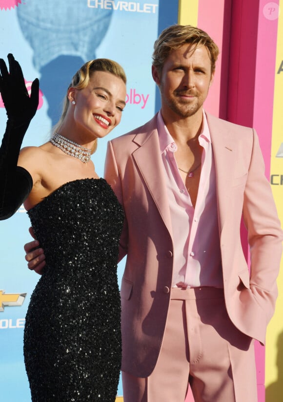 Margot Robbie et Ryan Gosling - Première mondiale su film "Barbie" au Shrine Auditorium de Los Angeles. Le 9 juillet 2023.