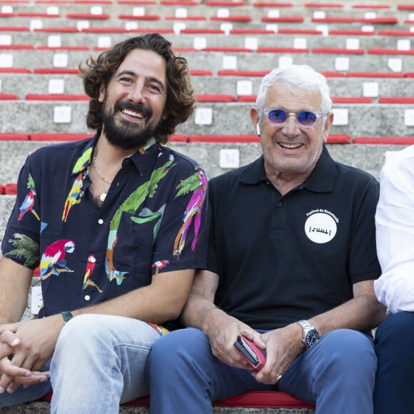 Exclusif - Maxime Gasteuil, Michel Boujenah, Benjamin Demay - Maxime Gasteuil présente son spectacle au festival de Ramatuelle le 8 août 2023. © Cyril Bruneau / Bestimage 