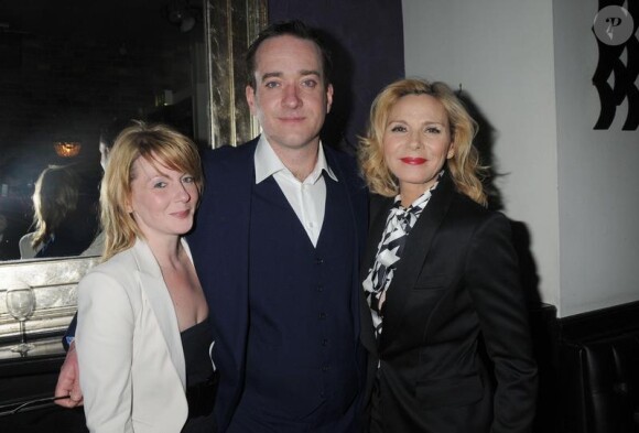 Lisa Dillon, Matthew MacFadyen et Kim Cattrall lors de la soirée donnée pour la première londonienne de Private Lives