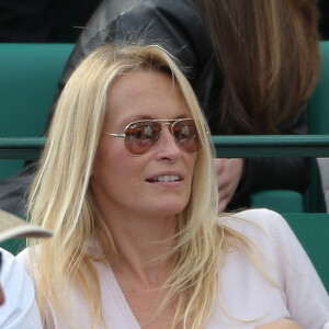 Estelle Lefébure et son compagnon Pascal Ramette - People au Tennis Rolex Masters de Monte-Carlo à Monaco. Le 19 avril 2014 